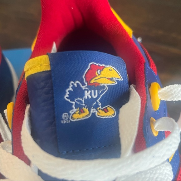 Kansas Jayhawks adidas Centennial 85 Low Basketball Shoes Royal Blue/Red - Picture 6 of 7